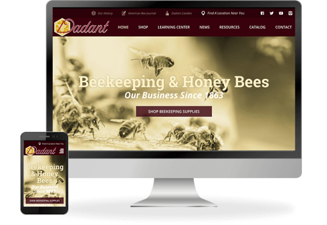 Preview mockup for Dadant & Sons website project by CleverOgre