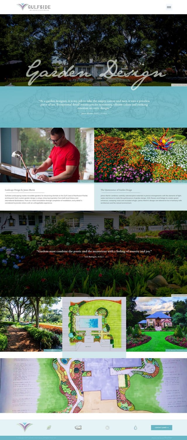 Custom Website Design in Pensacola for Gulfside Landscaping