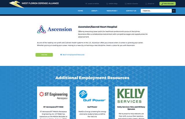 Sponsor recognition on WFDA website