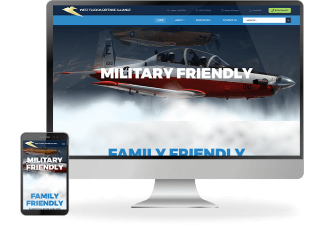 Responsive WFDA website displayed on a desktop monitor and mobile device 