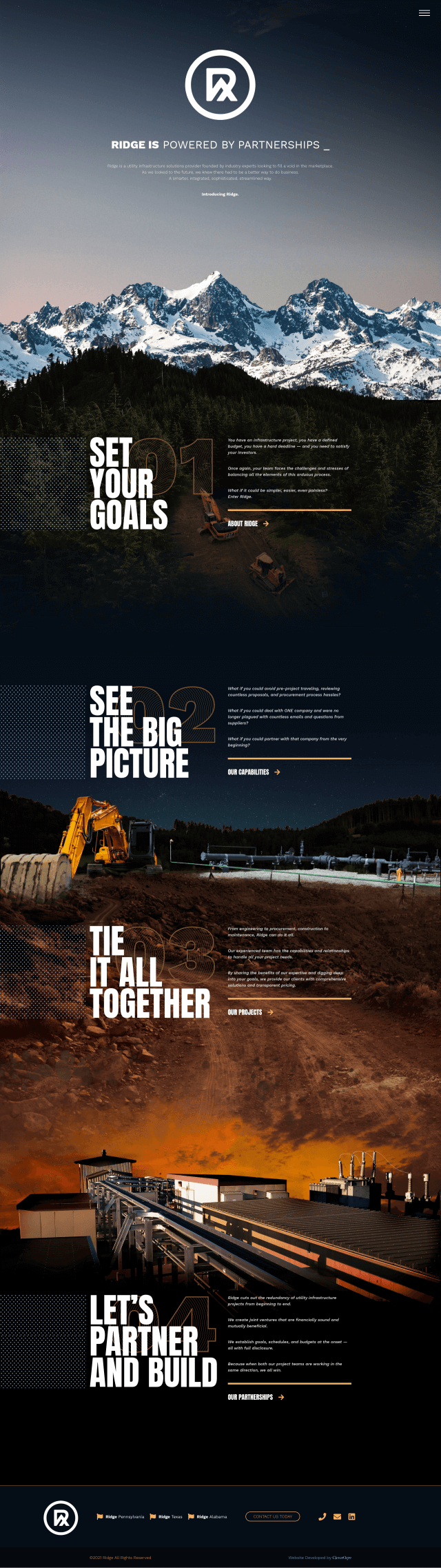 Ridge homepage desktop