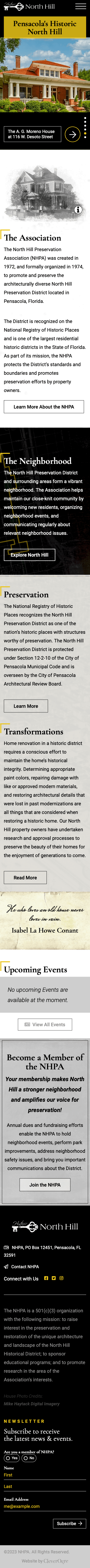 North Hill Preservation Association mobile